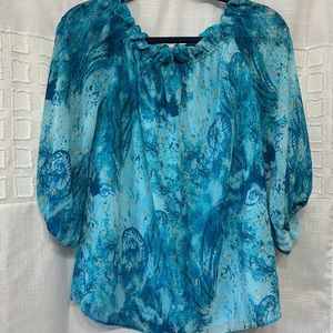 WHBM NWT gorgeous teal shirt. Size M